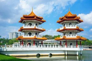 Chinese & Japanese Gardens Singapore Twin Pagoda