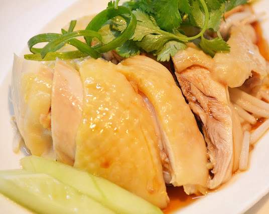 Hainanese chicken rice at Olla Restaurant