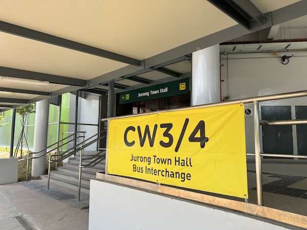 Jurong Town Hall Bus CW3 CW4 signboard