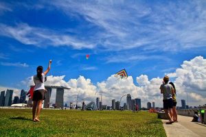 Kite Flying At Marina Barrage