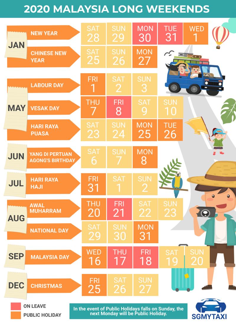 Malaysia Public Holidays 2020 & 2021 (23 Long Weekends)