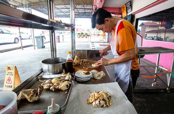 Muar Jit Fat Chicken Rice Food Stall