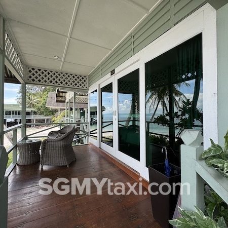 Rawa Island Resort Room Type_Beach fornt chalet_balcony outdoor view