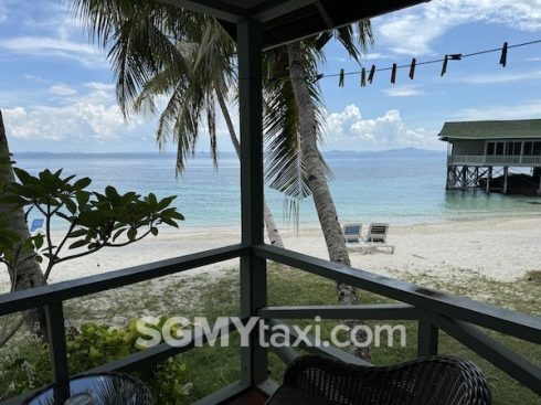 Rawa Island Resort Room Type_Beach fornt chalet_balcony outdoor view