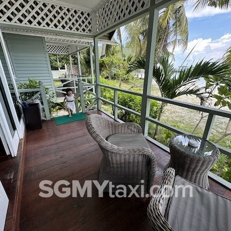 Rawa Island Resort Room Type_Beach fornt chalet_balcony outdoor view