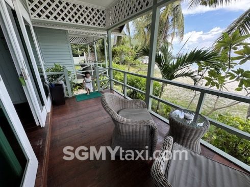 Rawa Island Resort Room Type_Beach fornt chalet_balcony outdoor view