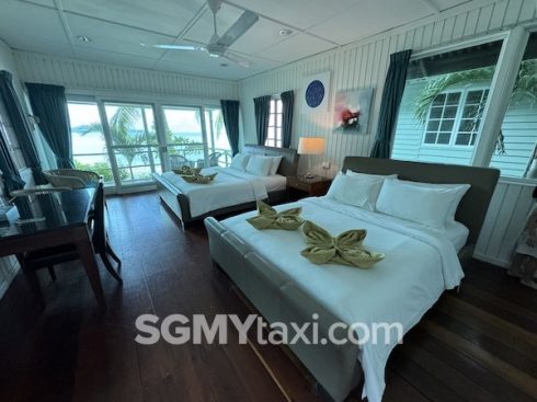 Rawa Island Resort Room Type_Beach fornt chalet_balcony outdoor view