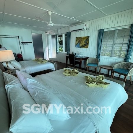 Rawa Island Resort Room Type_Beach fornt chalet_balcony outdoor view