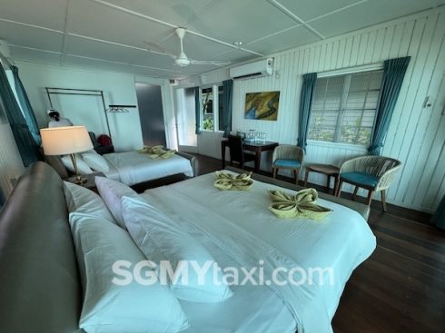 Rawa Island Resort Room Type_Beach fornt chalet_balcony outdoor view