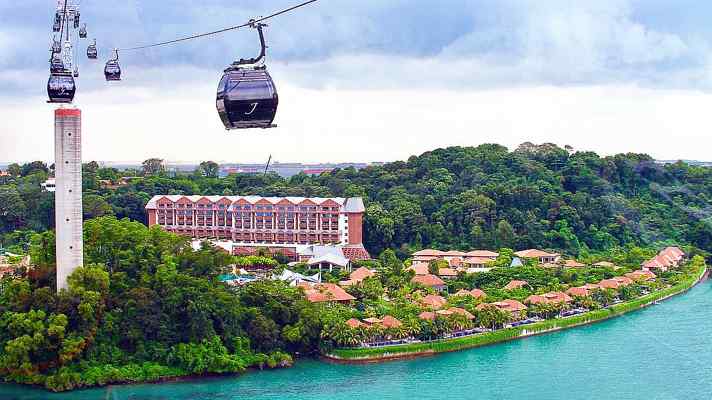 Singapore Cable Car View From Top