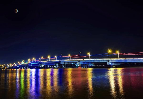 Sultan Ismail Bridge Muar Night View