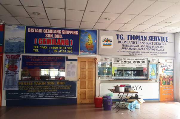 Ticket Counter At Tanjung Gemok Ferry Terminal