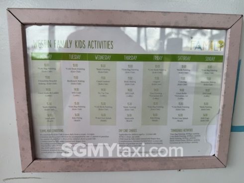 westin desaru kids timetable