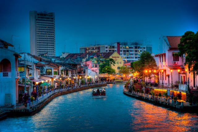 Melaka River Night View