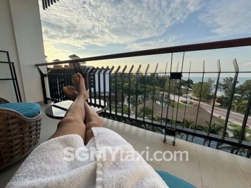 Westin Desaru Seaview Room to Beach from balcony